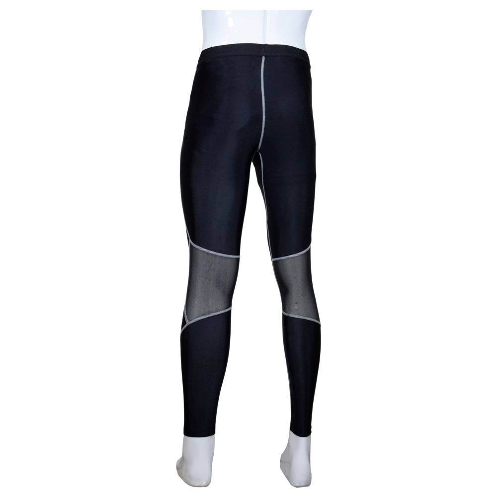 Men's Compression Trouser Pant Base Layer Active Wear Black-Gray