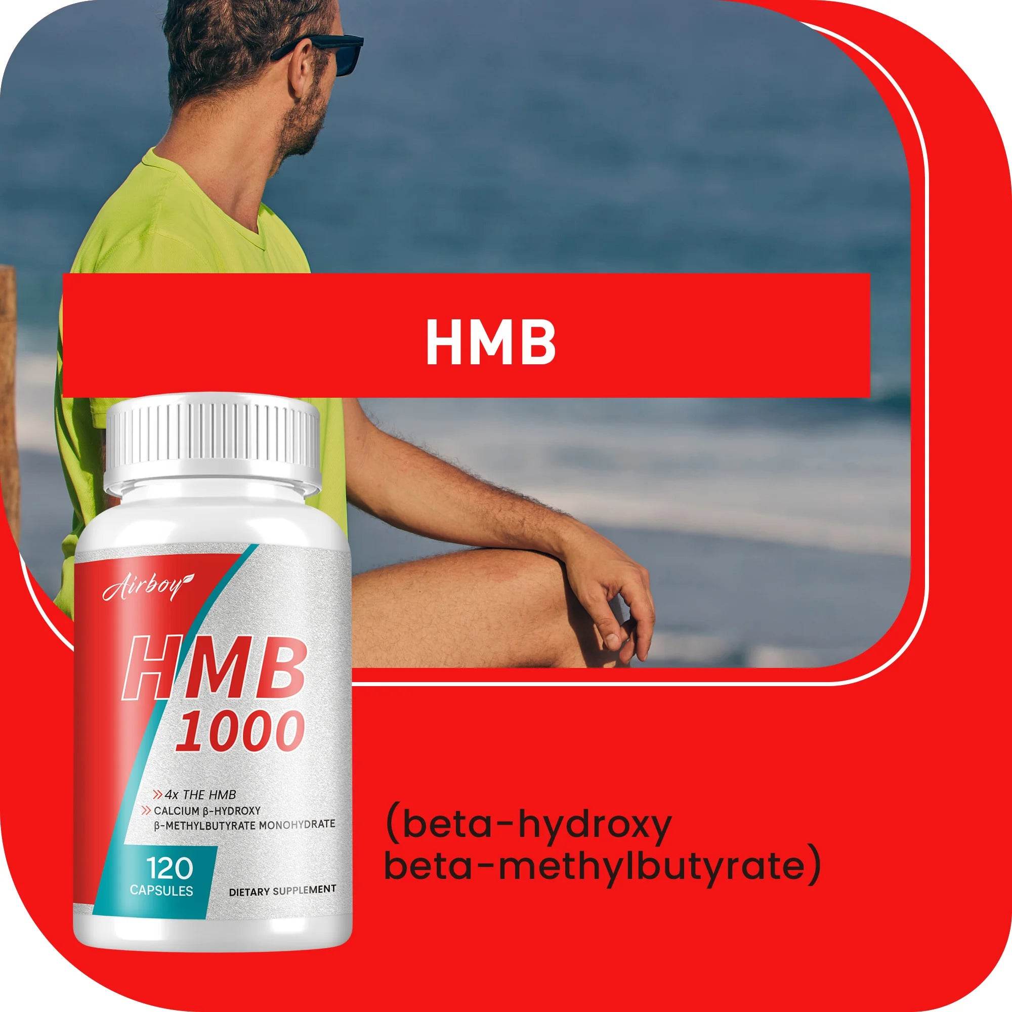 HMB Supplement for Endurance Lean Muscle and Recovery 120 Capsules
