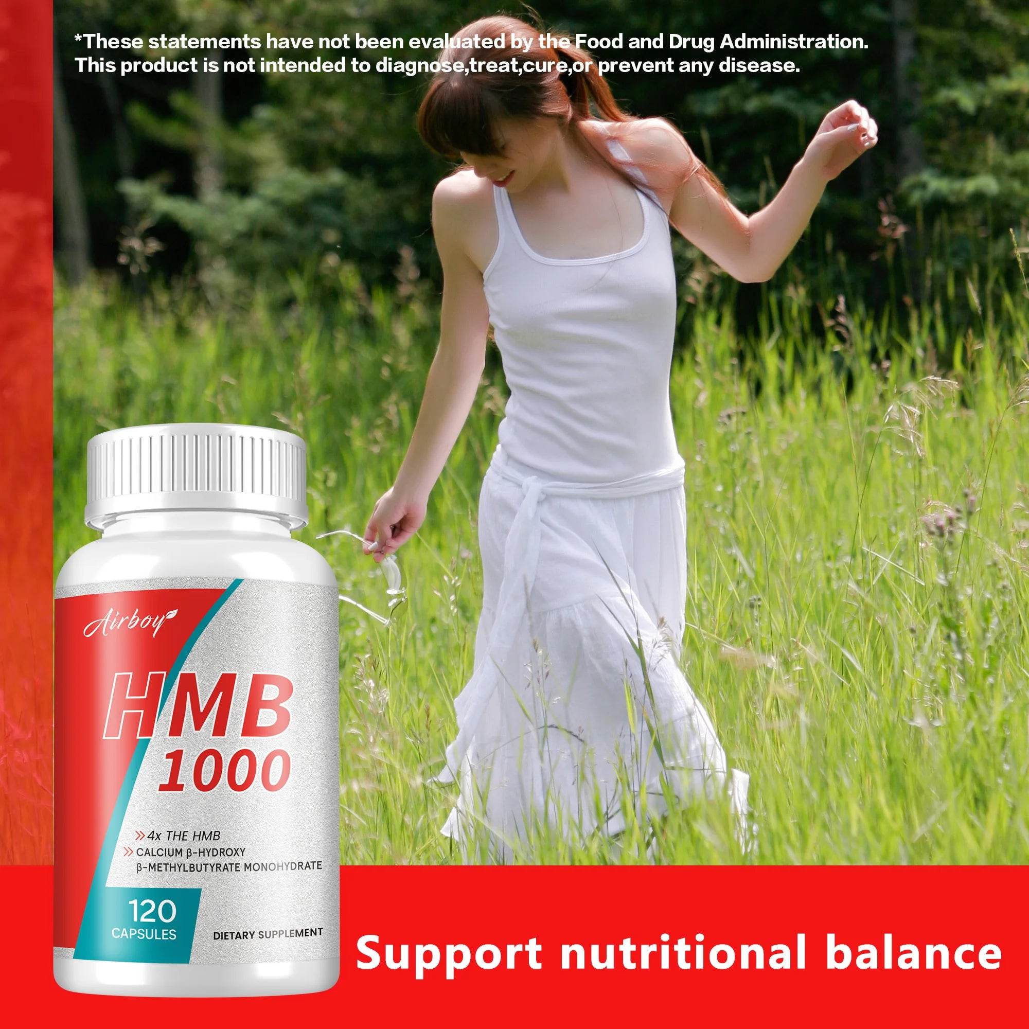 HMB Supplement for Endurance Lean Muscle and Recovery 120 Capsules