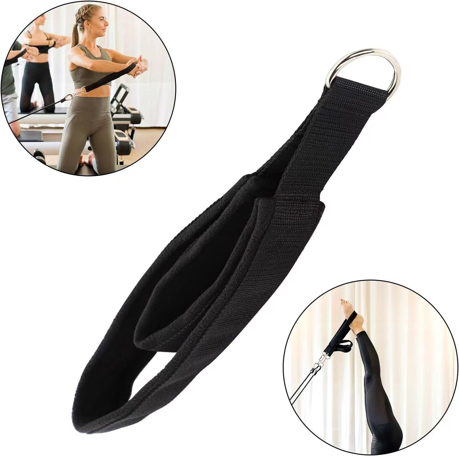Double Ring Yoga Strap Ankle Wrist Shoulder Fitness Accessory
