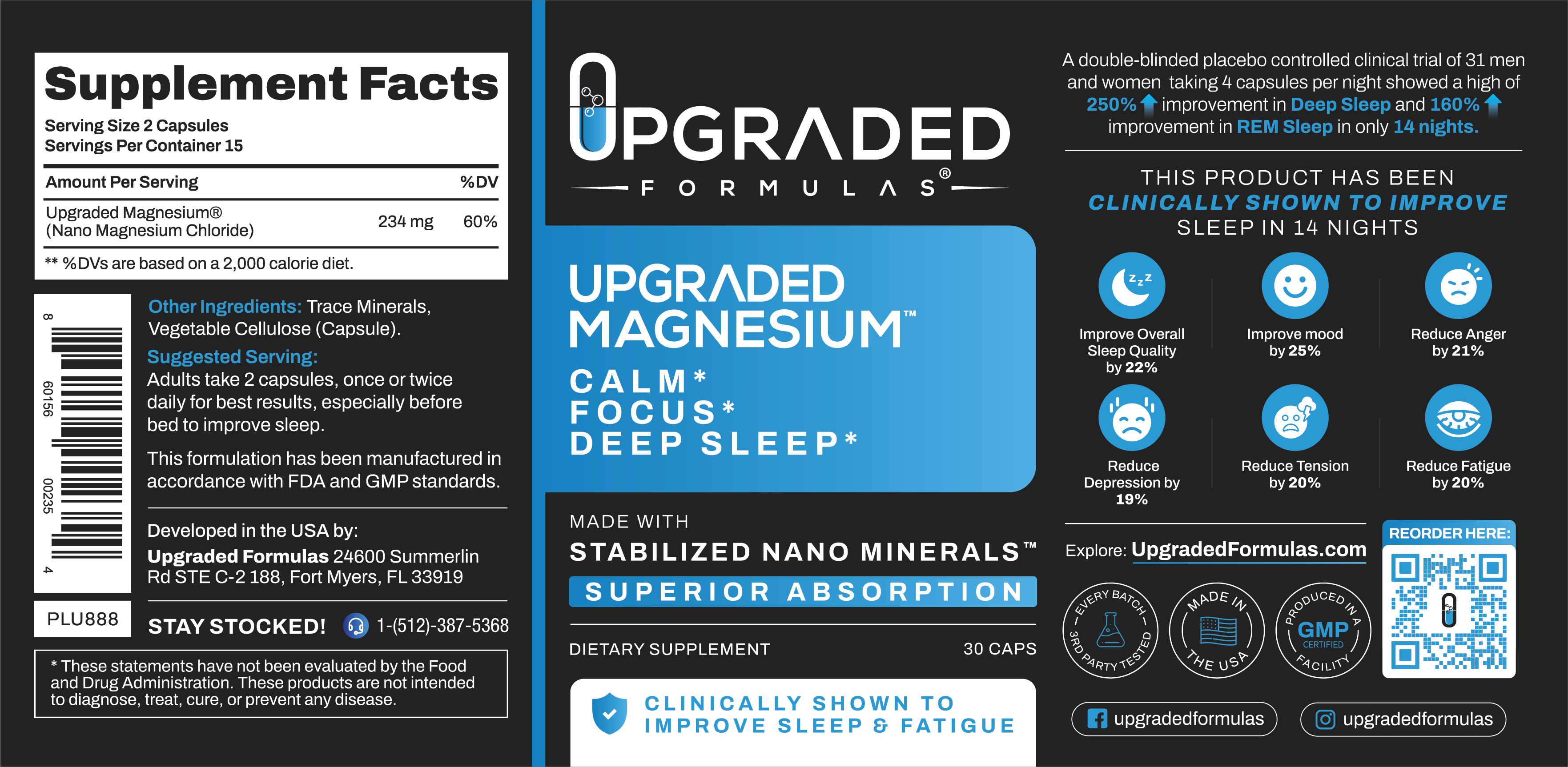 Upgraded Magnesium Supplement for REM and Deep Sleep Support