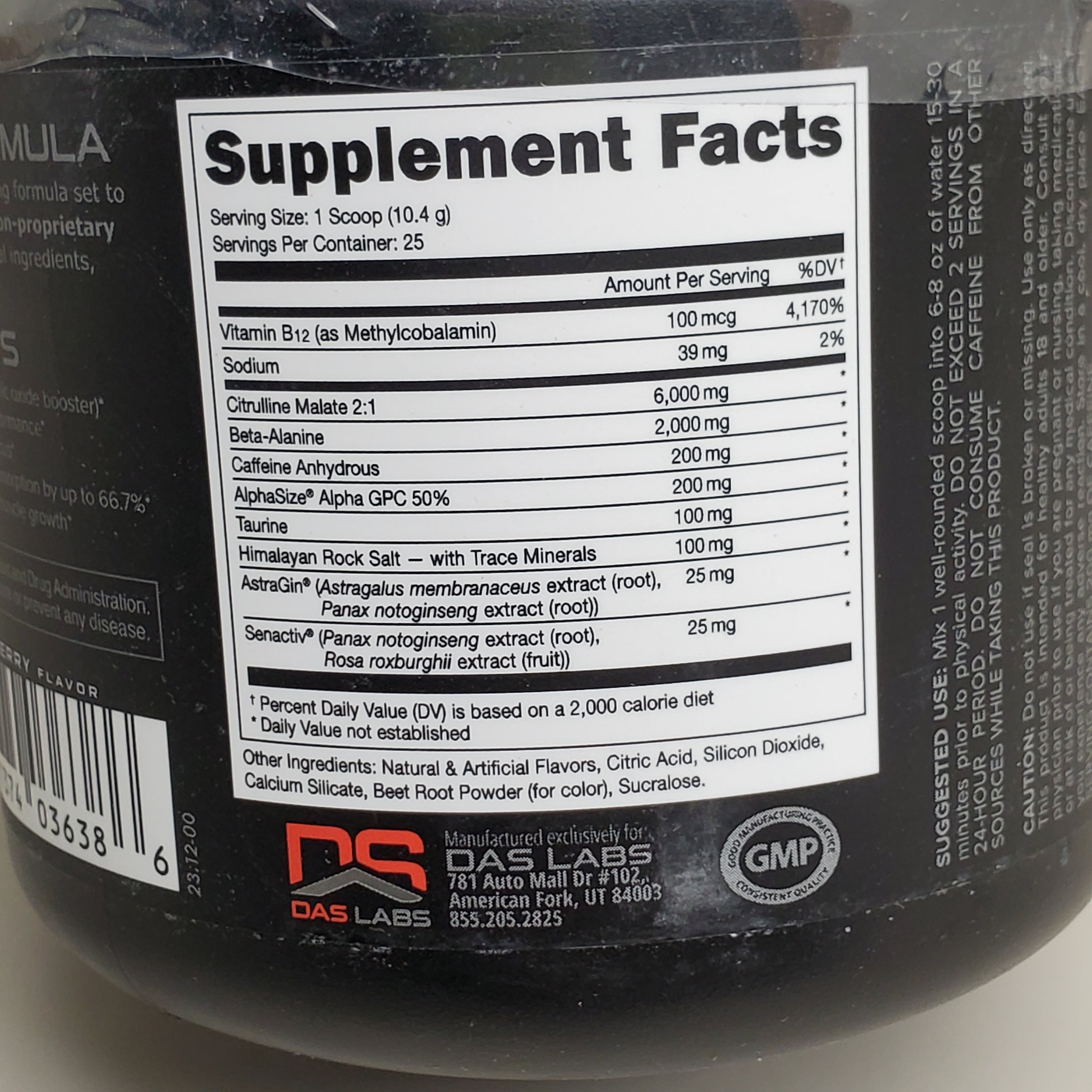 Pre Workout Blood Raz 25 Servings 9.2oz Energy Supplement