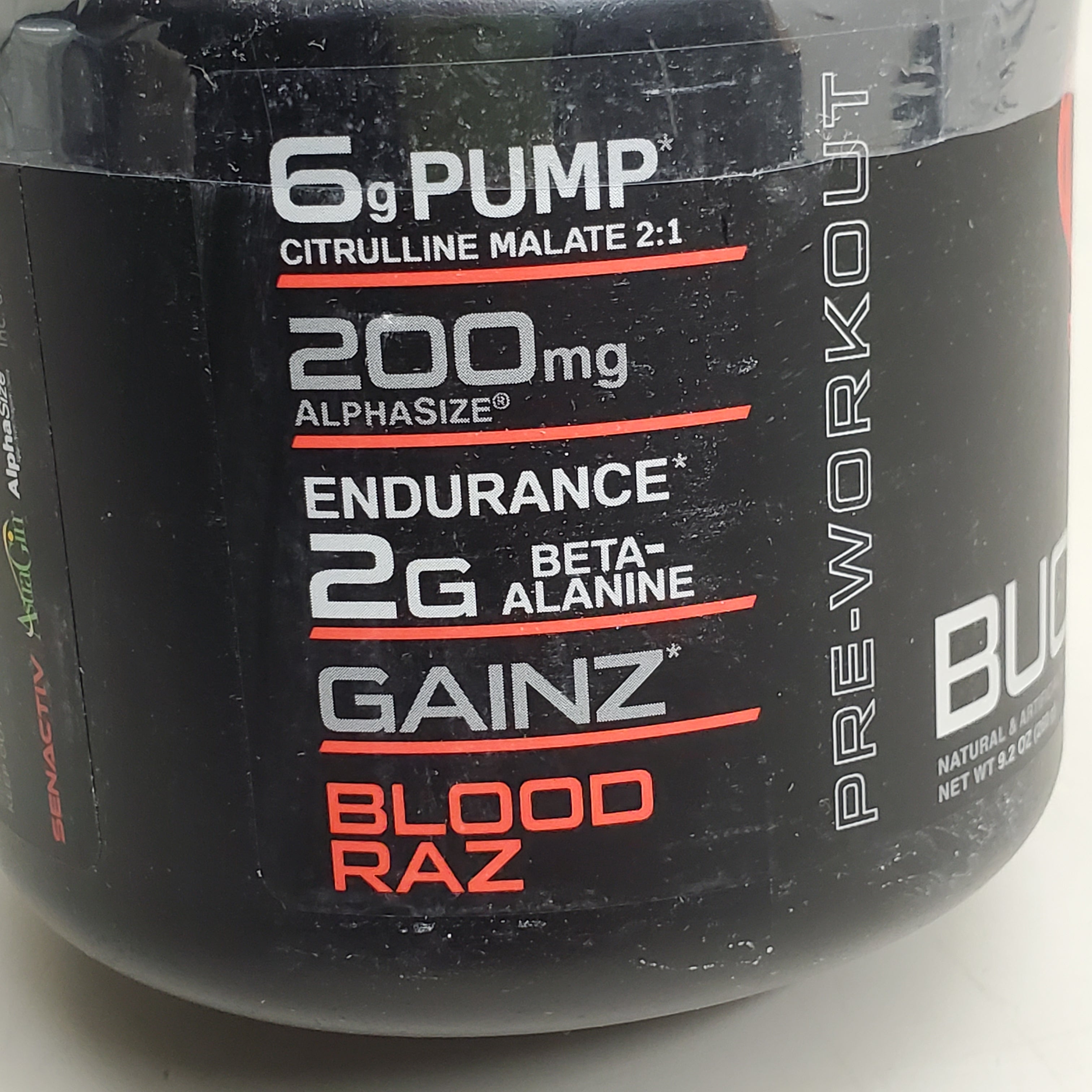 Pre Workout Blood Raz 25 Servings 9.2oz Energy Supplement
