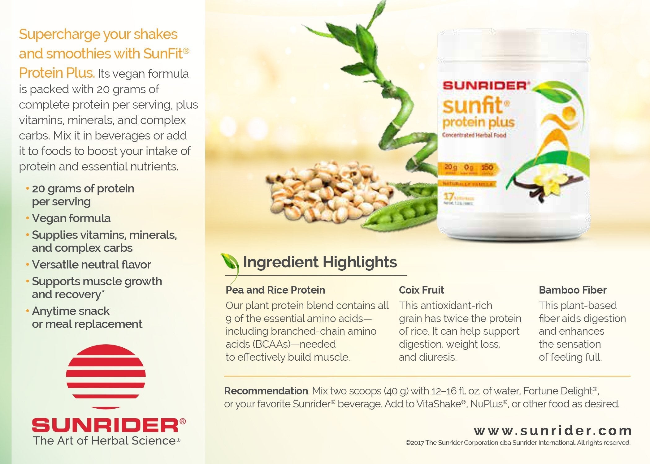 NOW AVAILABLE SunFit Protein Plus - Unique Protein Powder